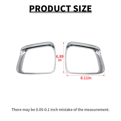 For 2011+ Dodge Durango Rearview Mirror Rain Eyebrow Cover Trim