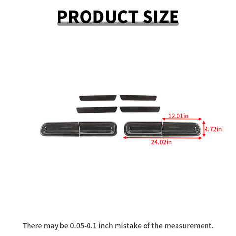For 2015+ Dodge Challenger Smoked Black Rear Tail Light /Wheel Eyebrow Lamp Cover Trim Kit