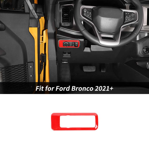 Front Control Headlight Switch Panel Cover Trim For Ford Bronco/Bronco Sport 2021+/Mustang 2024+ Accessories | CheroCar