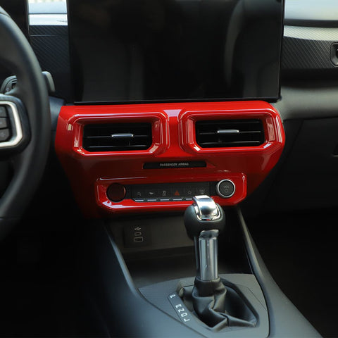 For Ford Mustang 2024-2025 Red Mustang Center Console Air Vent Outlet Frame Cover