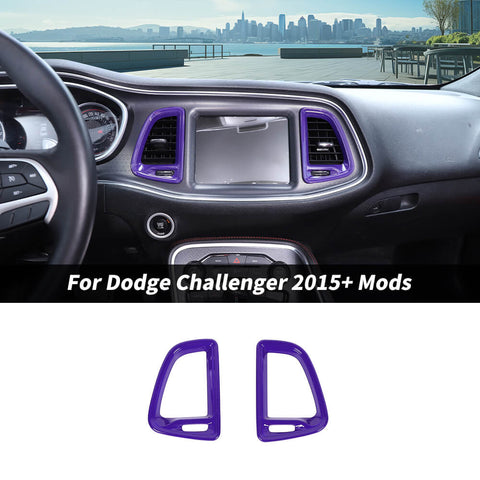 For 2015+ Dodge Challenger Dashboard Center Air Vent Outlet Cover Trim