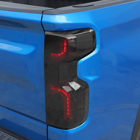 For 2022+ Chevy Silverado Third Brake Light & Taillight Lamp Cover Trim kit Smoked Black