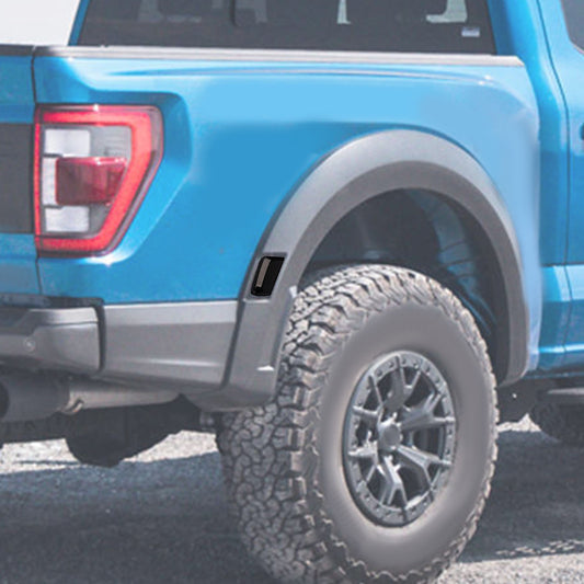 For Ford F150 Raptor 2021+ Side Marker Wheel Eyebrow Light Cover Trim Smoked Black