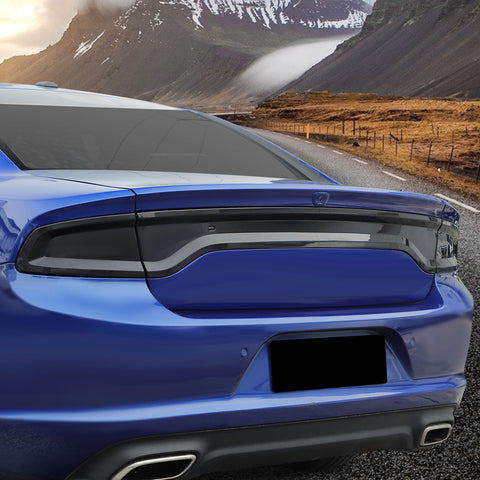 For 2015+ Dodge Charger Smoked Black Headlight Taillight Wheel Eyebrow Cover Trim