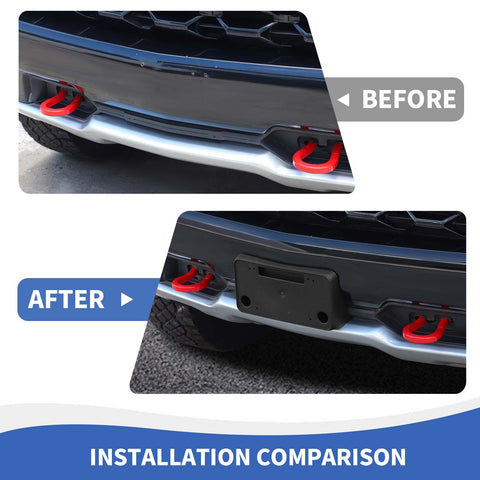 For 2022+ Chevy Silverado ZR2 Front Bumper License Plate Frame Bracket Holder