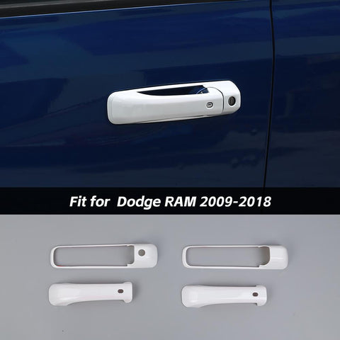 4PCS Exterior Door Handle Shell Trim Cover For Dodge RAM 1500 2009-2018 Accessories 2Dr | CheroCar