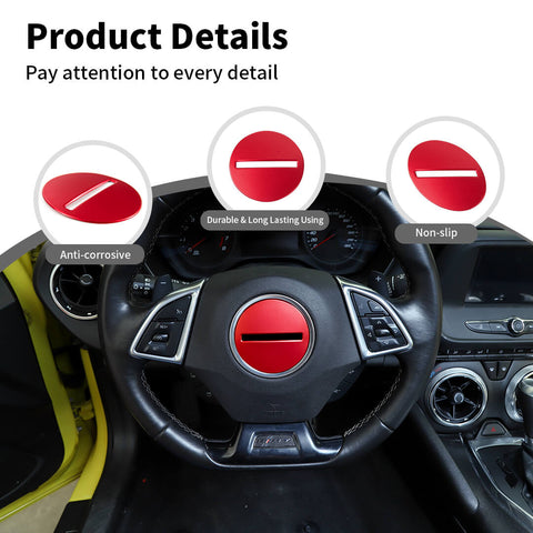For 2016+ Chevy Camaro Steering Wheel Center Cover Ring Trim