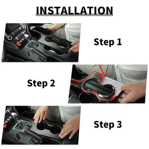 For 2015-2023 Ford Mustang Shifter Storage Box Gear Shift Console Side Tray Organizer