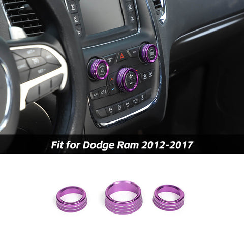 Air Conditioning Audio Switch Knob Cover Trim For Dodge Ram 2012-2017 Accessories | CheroCar