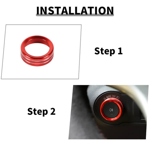 For 2010-2015 Chevy Camaro Center Headlight Switch Button Knob Ring Trim