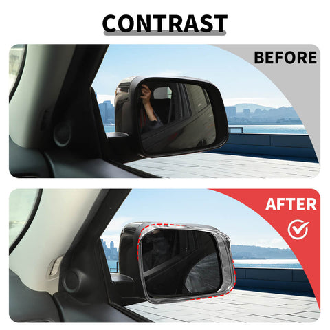 For 2011+ Dodge Durango Rearview Mirror Rain Eyebrow Cover Trim