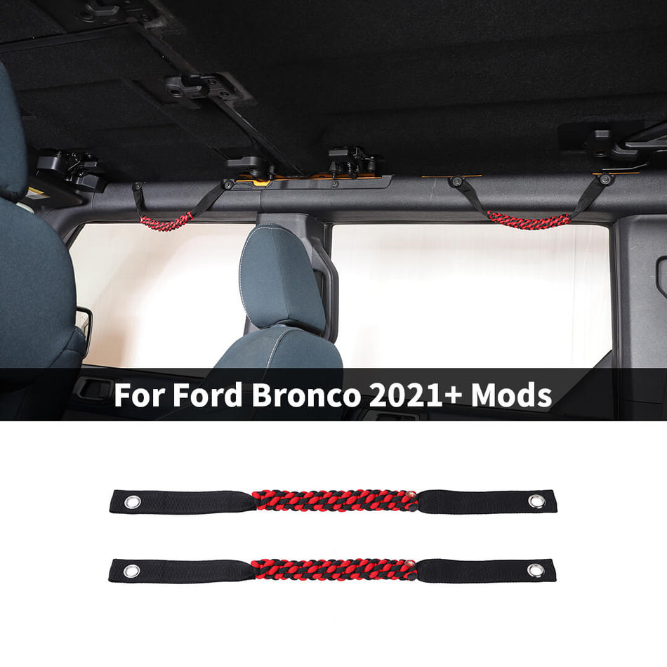 For 2021+ Ford Bronco Top Roll Bar Grab Handles Compatible（2 pcs）