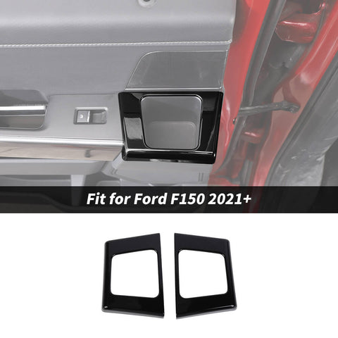 For 2021+ Ford F150 Rear Door Storage Compartment Trim Cover Decor Bezel