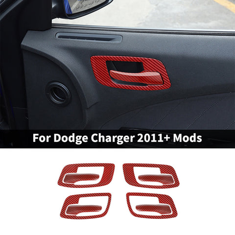 For 2011+ Dodge Charger/Chrysler 300C Interior Door Handle Ring Bowl Frame Decor Cover Trim Bezels