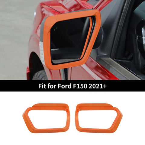 For 2021+ Ford F150 Door Side Rearview Mirror Rain Eyebrow Trim Cover Frame