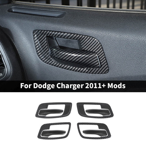 For 2011+ Dodge Charger/Chrysler 300C Interior Door Handle Ring Bowl Frame Decor Cover Trim Bezels