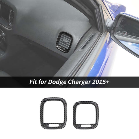 Dashboard Side AC Air Vent Outlet Decor Trim Cover For Dodge Charger 2015+ Accessories | CheroCar