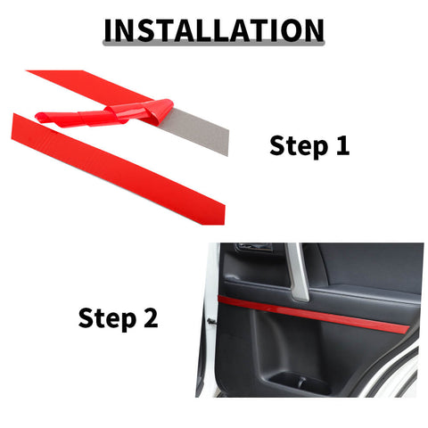 For 2010-2023 Toyota 4Runner Interior Door Decorative Strips Cover