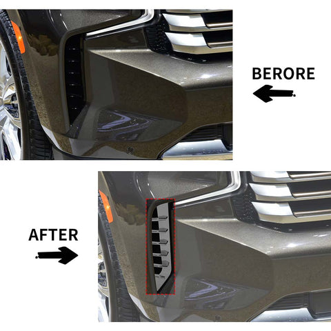 Front Bumper Corner Vent Decor Trim Cover For Chevy Suburban 2020+/Tahoe 2021+ Chrome Accessories | CheroCar