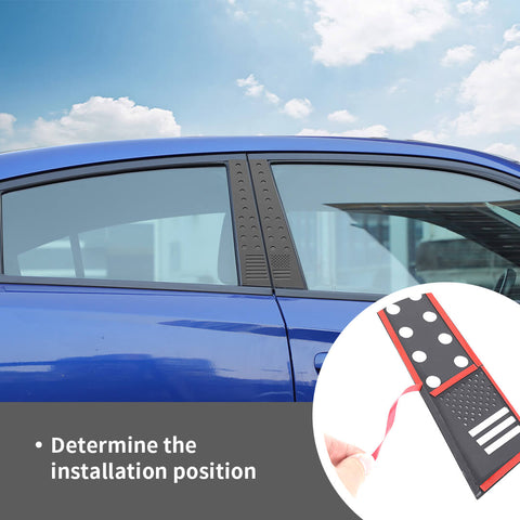 For 2011+ Dodge Charger Car Window Center Pillar Panel Cover Trim