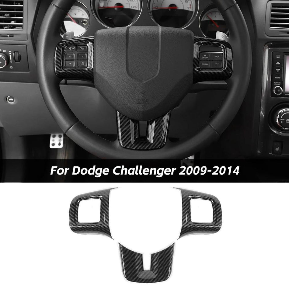 For 2009-2014 Dodge Challenger /Charger & 2011-2013 Durango & 2009-2014 Dart & 2013+ Journey Steering Wheel Decor Cover Trim