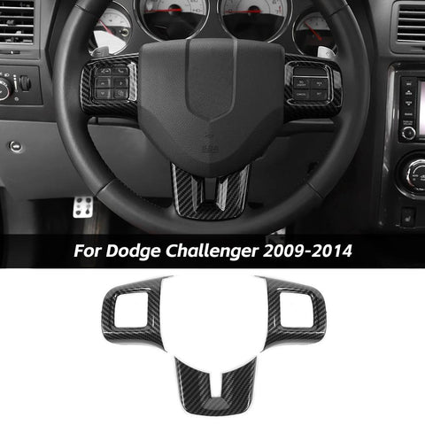 Steering Wheel Decor Cover Trim For Dodge Challenger & Charger & Durango & Dart 2009-2014 & Journey 2013+｜CheroCar