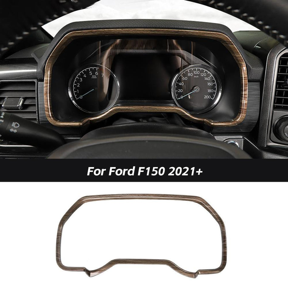 For 2021+ Ford F150 Dashboard track pack bezel Cover Frame Decor Trim (Fits Mechanical Gauge Cluster Only)