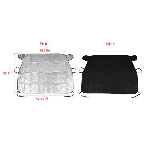 Car Windshield Snow Cover Outdoor Sun Shade Snow Shield Windows Guard For Universal Car Silver Accessories | CheroCar