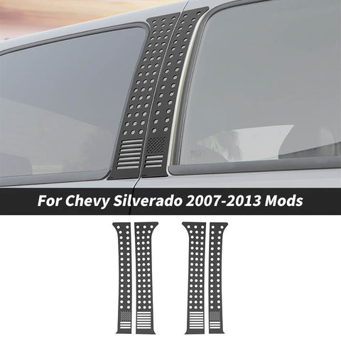 For 2007-2013 Chevy Avalanche/Silverado/GMC-SIERRA Window Center Pillar Posts Panel Trim Cover