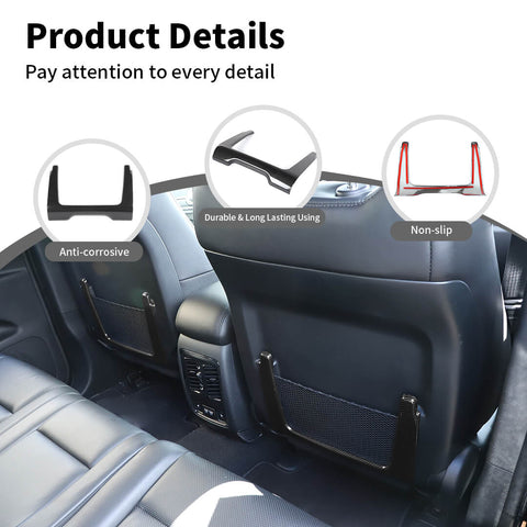 For 2011+ Dodge Durango Seat Back Storage Mesh Bag Frame Cover Trim