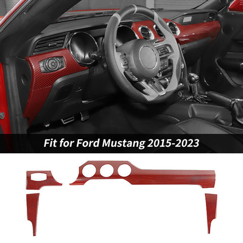 For 2015-2023 Ford Mustang Center Console Panel Cover Trim