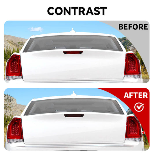 For 2011+ Chrysle 300/300C Smoked Black Rear Brake High Light Panel Cover Trim Bezel