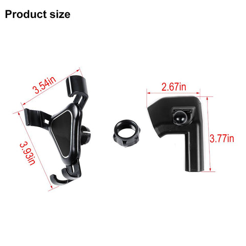 For 2015-2020 Ford F150 Dashboard 360° Car Mount Mobile Phone Bracket Holder Black