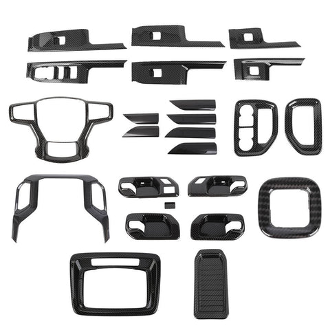 For 2019-2021 Chevy Silverado 24 x Inner Center Console Dash Cover Trim kit