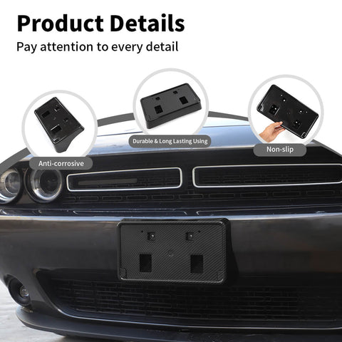 For 2010+ Dodge Challenger Front License Plate Holder Bracker Base