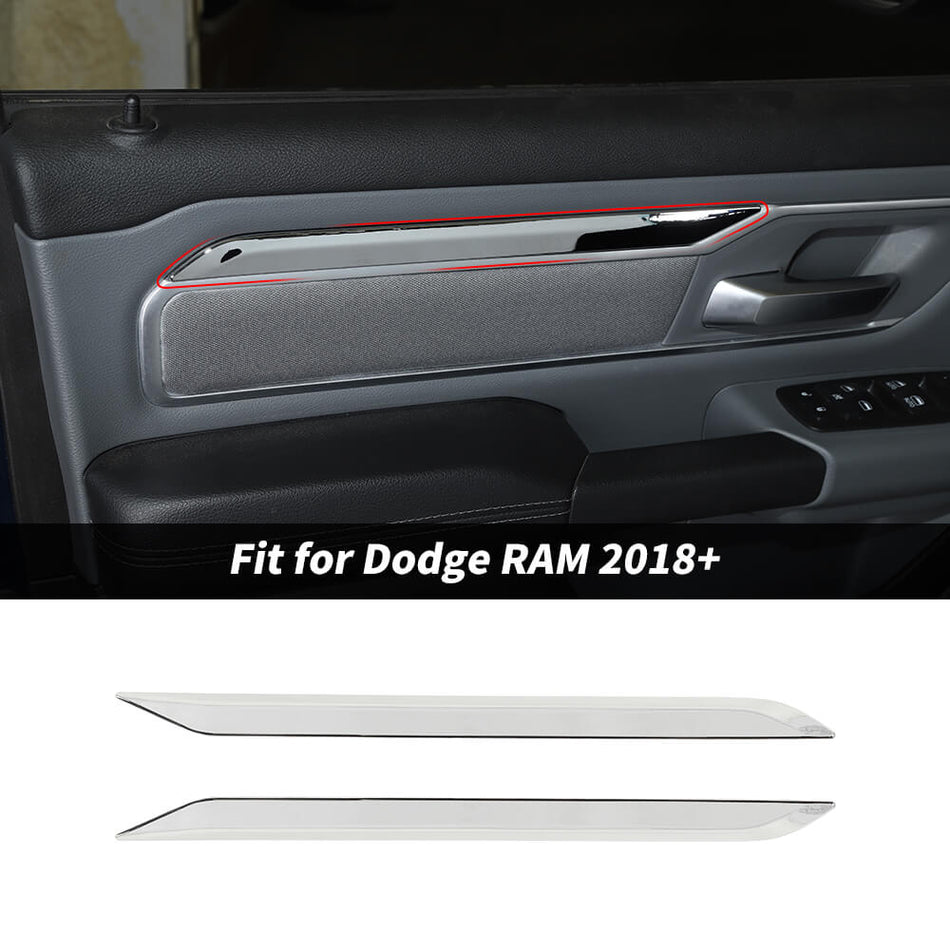 For 2018+ Dodge Ram Inner Front Door Panel Decor Trim Cover