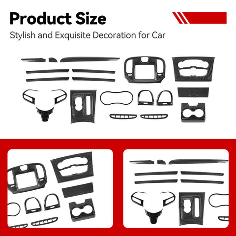 For 2015+ Chrysle 300C Interior Center Console Full Decor Cover Trim Kit