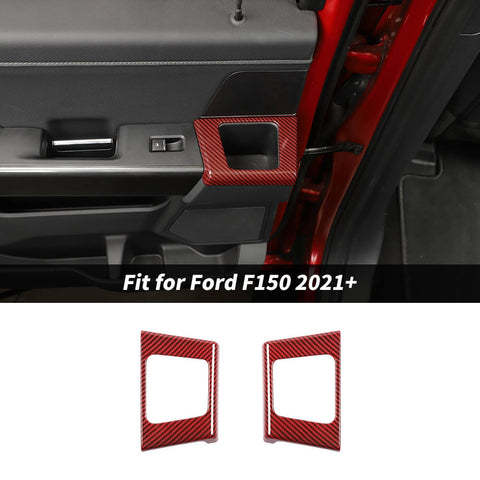 For 2021+ Ford F150 Rear Door Storage Compartment Trim Cover Decor Bezel