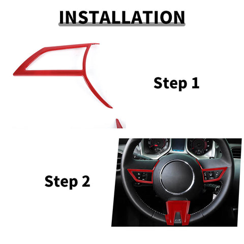 For 2010-2011 Chevy Camaro Center Console Steering Wheel Cover Trim Decor