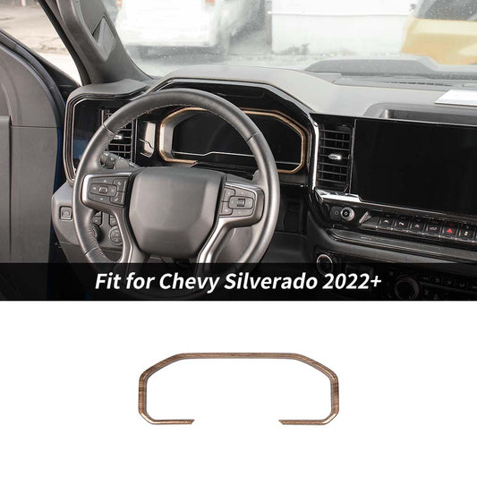 For 2022+ Chevrolet Silverado Dash Instrument Gauge Decor Trim Cover