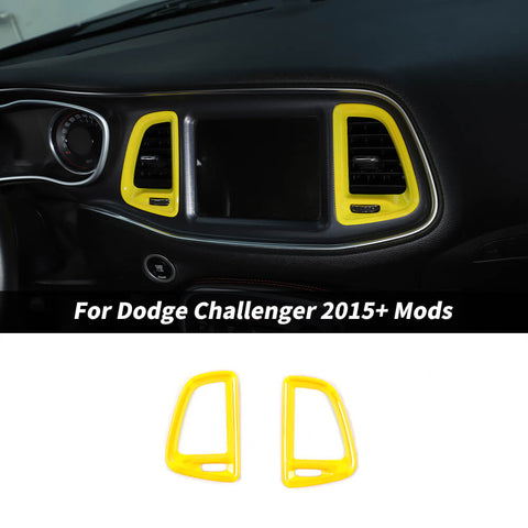 For 2015+ Dodge Challenger Dashboard Center Air Vent Outlet Cover Trim