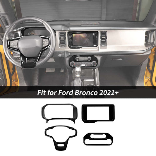 Full Interior Dashboard Center Console Decor Cover Trim Kit For Ford Bronco 2021+ Accessories | CheroCar