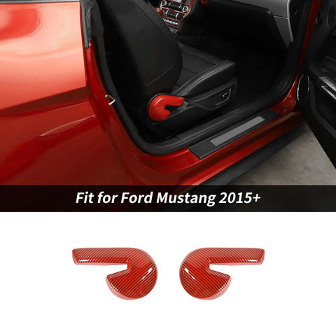 Seat Backrest Adjust Handle Button Cover Trim For Ford Mustang 2015+ Accessories | CheroCar