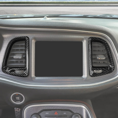For 2015+ Dodge Challenger Dashboard Center Air Vent Outlet Cover Trim