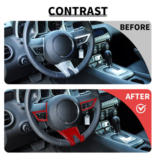 For 2010-2011 Chevy Camaro Center Console Steering Wheel Cover Trim Decor