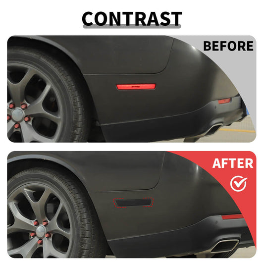 For 2015+ Dodge Challenger Smoked Black Rear Tail Light /Wheel Eyebrow Lamp Cover Trim Kit