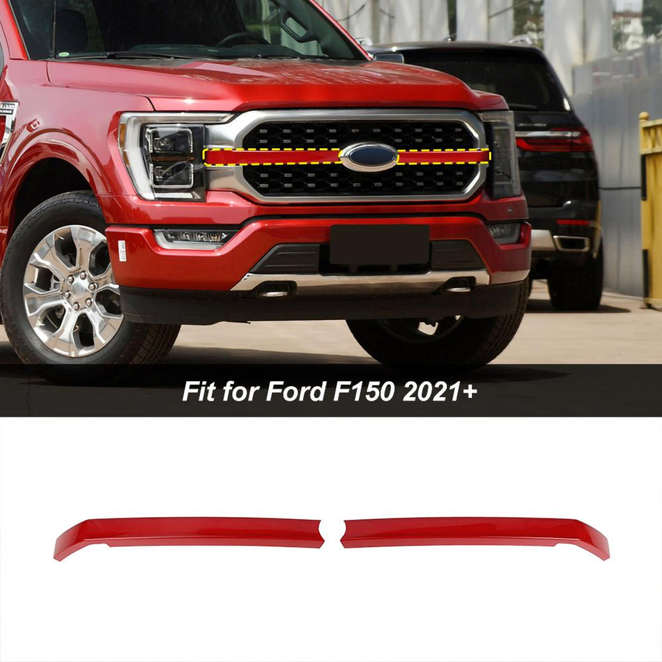 For 2021+ Ford F150 Front Bumper Center Grille Cover Trim Strips