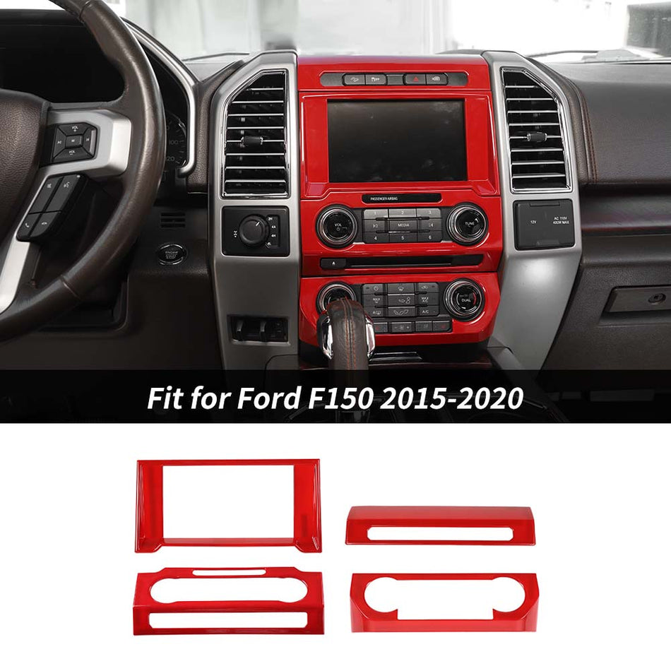 For Ford 2015-2020 F150 & 2017-2022 F250 F350 Navigation GPS/Air Condition/Volume/Emergency Light Dashboard Panel Trim Cover