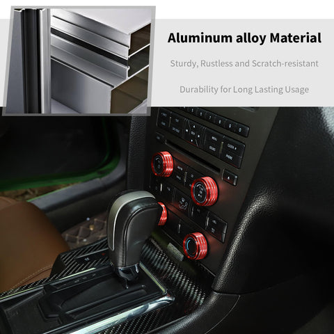 For 2011-2014 Ford Mustang Air Conditioning Switch Knob Ring Trim Bezel