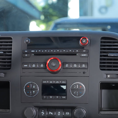 For 2007-2013 Chevy Silverado/GMC-SIERRA Headlight CD Switch Knob Ring Trim Cover